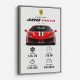 Ferrari 488 Pista Car Wall Art