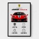 Ferrari 488 Pista Car Wall Art