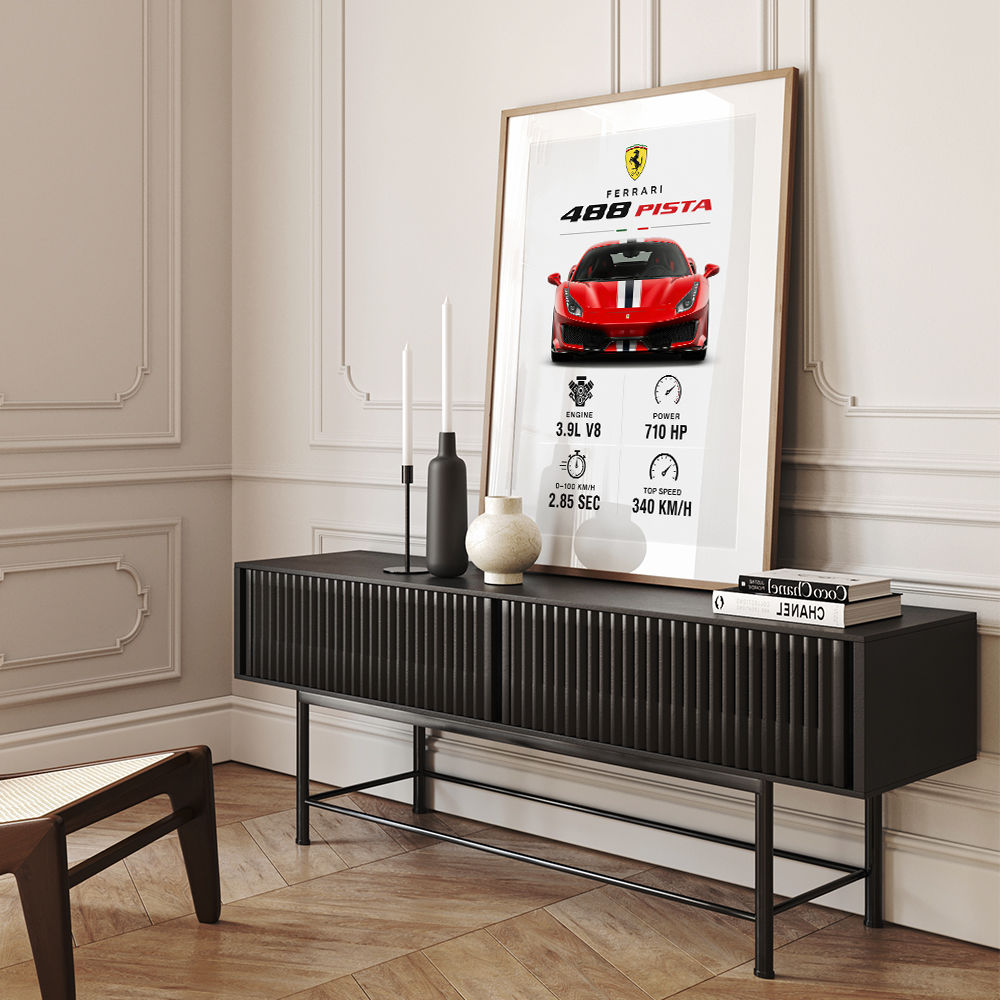 Ferrari 488 Pista Car Wall Art