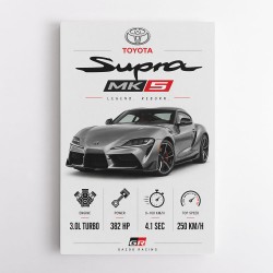 Toyota Supra MK5 Sports Car Wall Art  