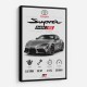 Toyota Supra MK5 Sports Car Wall Art  