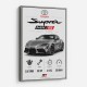 Toyota Supra MK5 Sports Car Wall Art  