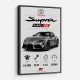 Toyota Supra MK5 Sports Car Wall Art  