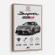 Toyota Supra MK5 Sports Car Wall Art  