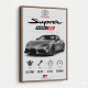 Toyota Supra MK5 Sports Car Wall Art  