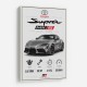 Toyota Supra MK5 Sports Car Wall Art  