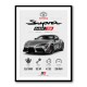 Toyota Supra MK5 Sports Car Wall Art  
