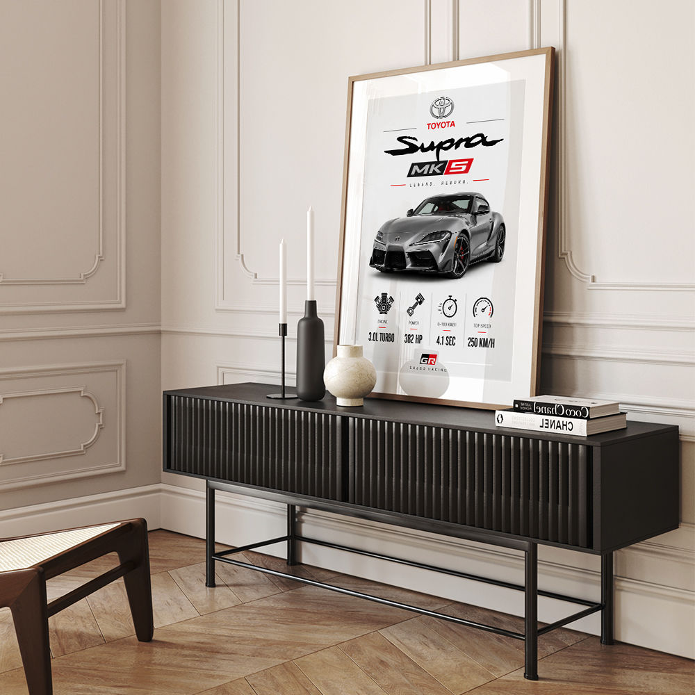 Toyota Supra MK5 Sports Car Wall Art  