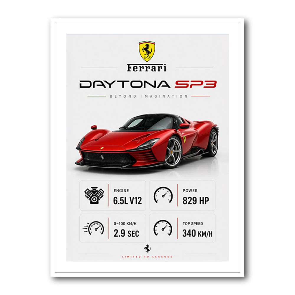 Daytona SP3 Sports Car Art Print