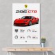 Ferrari 296 GTB Sports Car Wall Art