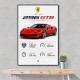 Ferrari 296 GTB Sports Car Wall Art