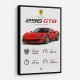 Ferrari 296 GTB Sports Car Wall Art