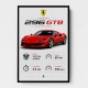 Ferrari 296 GTB Sports Car Wall Art