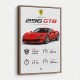 Ferrari 296 GTB Sports Car Wall Art