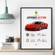 Ferrari 296 GTB Sports Car Wall Art