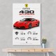 Ferrari 430 Scuderia Red Car Wall Art