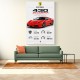 Ferrari 430 Scuderia Red Car Wall Art