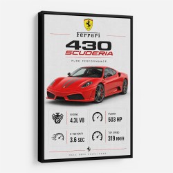 Ferrari 430 Scuderia Red Car Wall Art