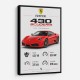 Ferrari 430 Scuderia Red Car Wall Art
