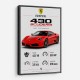 Ferrari 430 Scuderia Red Car Wall Art