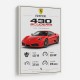 Ferrari 430 Scuderia Red Car Wall Art