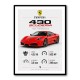 Ferrari 430 Scuderia Red Car Wall Art