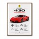 Ferrari 430 Scuderia Red Car Wall Art