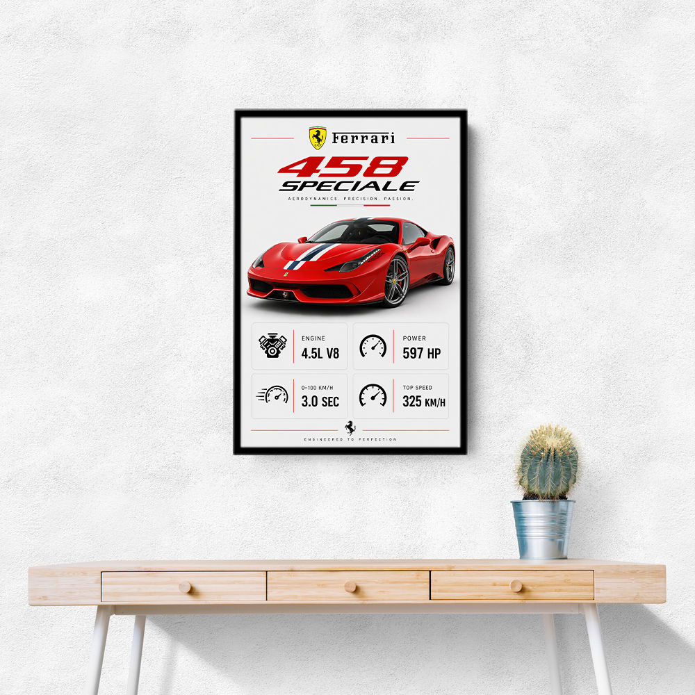 Ferrari 458 Speciale Supercar Art Print