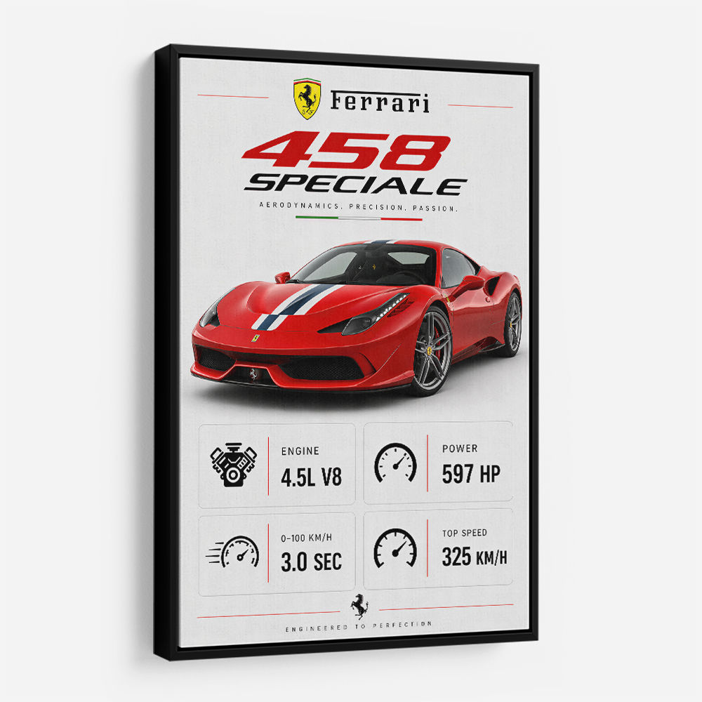 Ferrari 458 Speciale Supercar Art Print