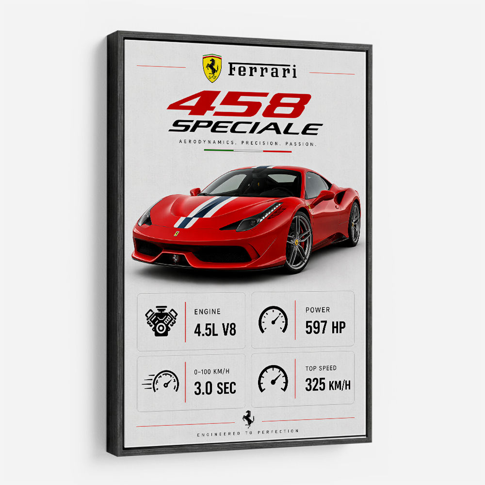 Ferrari 458 Speciale Supercar Art Print
