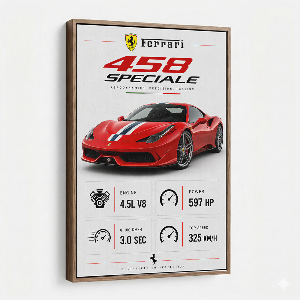 Ferrari 458 Speciale Supercar Art Print