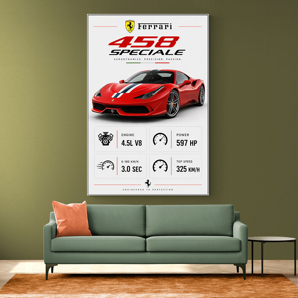 Ferrari 458 Speciale Supercar Art Print