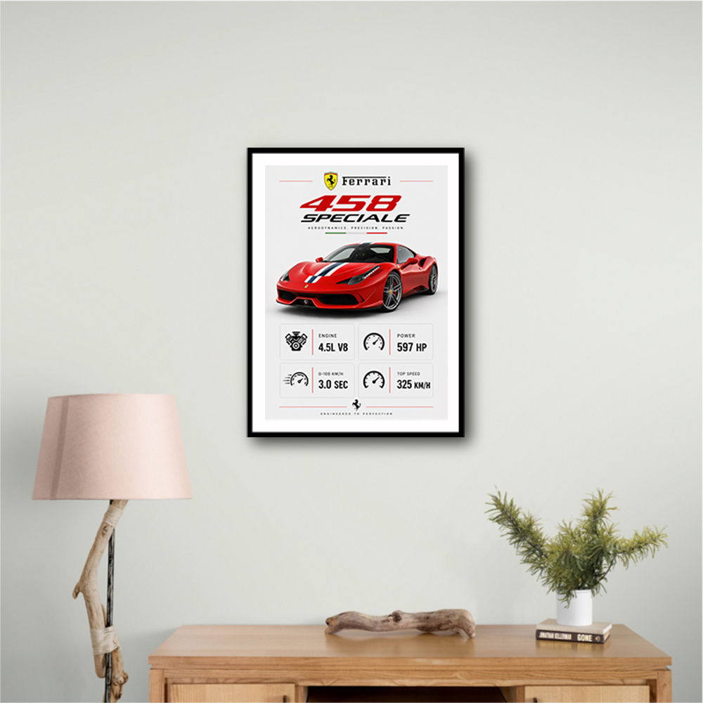 Ferrari 458 Speciale Supercar Art Print