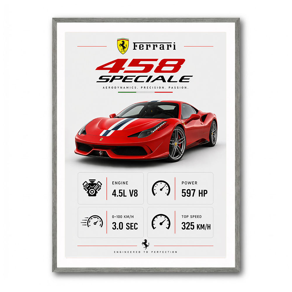 Ferrari 458 Speciale Supercar Art Print