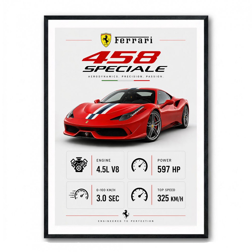 Ferrari 458 Speciale Supercar Art Print