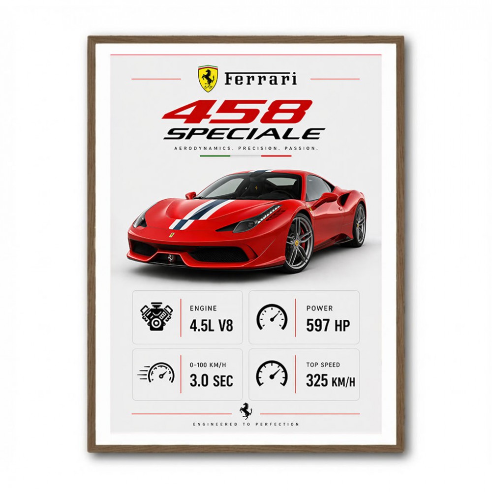 Ferrari 458 Speciale Supercar Art Print