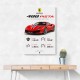 Ferrari 488 Pista Red Car Wall Art