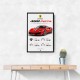 Ferrari 488 Pista Red Car Wall Art