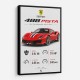 Ferrari 488 Pista Red Car Wall Art