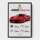 Ferrari 488 Pista Red Car Wall Art