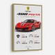 Ferrari 488 Pista Red Car Wall Art