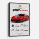 Ferrari 488 Pista Red Car Wall Art