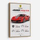 Ferrari 488 Pista Red Car Wall Art
