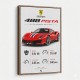 Ferrari 488 Pista Red Car Wall Art