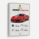 Ferrari 488 Pista Red Car Wall Art