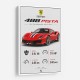 Ferrari 488 Pista Red Car Wall Art