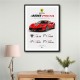Ferrari 488 Pista Red Car Wall Art