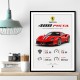 Ferrari 488 Pista Red Car Wall Art