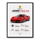 Ferrari 488 Pista Red Car Wall Art