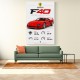 Ferrari F40 Sports Car Wall Art